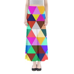 Triangles Pattern                                               Women s Maxi Skirt by LalyLauraFLM