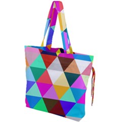 Triangles Pattern                                             Drawstring Tote Bag