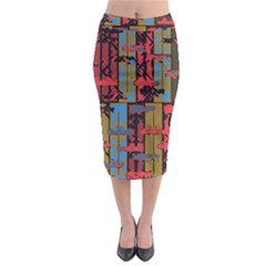 Rectangles Texture                                                      Midi Pencil Skirt by LalyLauraFLM