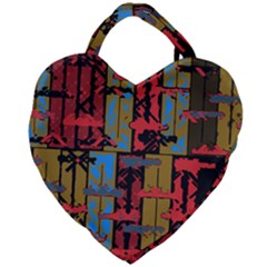 Rectangles Texture                                               Giant Heart Shaped Tote