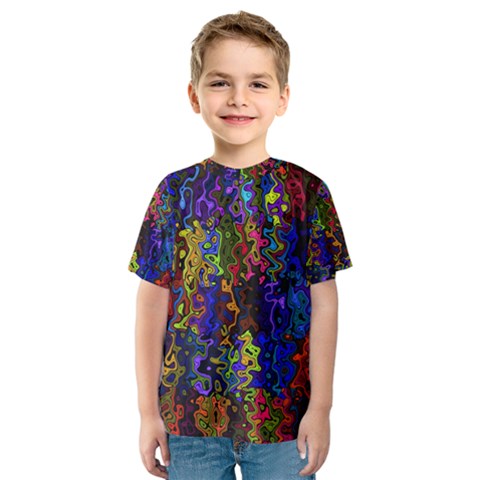 Colorful Waves                                                     Kid s Sport Mesh Tee by LalyLauraFLM