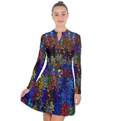 Colorful Waves                                                        Long Sleeve Panel Dress