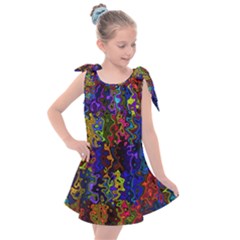 Colorful Waves                                                 Kids  Tie Up Tunic Dress