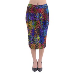 Colorful Waves                                                       Midi Pencil Skirt by LalyLauraFLM