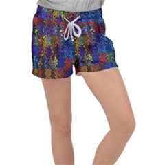 Colorful Waves                                             Women s Velour Lounge Shorts