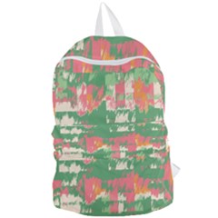 Pink Scratches On A Green Background                                                  Foldable Lightweight Backpack by LalyLauraFLM