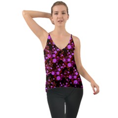 Purple Red  Roses Chiffon Cami