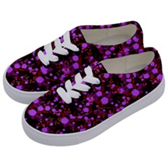 Purple Red  Roses Kids  Classic Low Top Sneakers