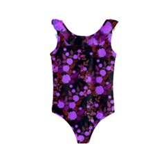 Purple Red  Roses Kids  Frill Swimsuit by snowwhitegirl