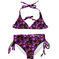 Purple Red  Roses Kids  Classic Bikini Set