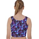 Purple Blue  Roses Velvet Racer Back Crop Top View2