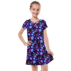 Purple Blue  Roses Kids  Cross Web Dress by snowwhitegirl