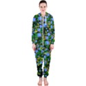 Blue Luminescent Roses Hooded Jumpsuit (Ladies)  View1