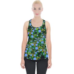 Blue Luminescent Roses Piece Up Tank Top by snowwhitegirl