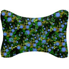 Blue Luminescent Roses Seat Head Rest Cushion