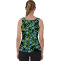 Blue Luminescent Roses Velvet Tank Top View2