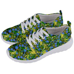 Blue Luminescent Roses Yellow Men s Lightweight Sports Shoes