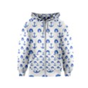 Vintage Face Anchor Blue Kids  Zipper Hoodie View1