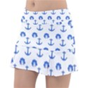 Vintage Face Anchor Blue Tennis Skirt View1