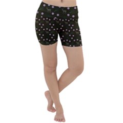 Brown Deer Trees Pattern Lightweight Velour Yoga Shorts