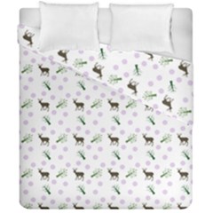 White Deer Pattern Duvet Cover Double Side (california King Size) by snowwhitegirl