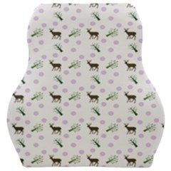 White Deer Pattern Car Seat Velour Cushion 