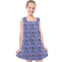 Blue Deer Pattern Kids  Cross Back Dress View1