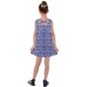 Blue Deer Pattern Kids  Cross Back Dress View2