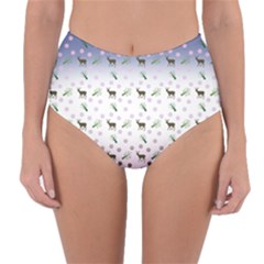 Ombre Deer Pattern Reversible High-waist Bikini Bottoms by snowwhitegirl