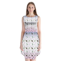 Ombre Deer Pattern Sleeveless Chiffon Dress   by snowwhitegirl