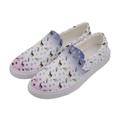 Ombre Deer Pattern Women s Canvas Slip Ons by snowwhitegirl