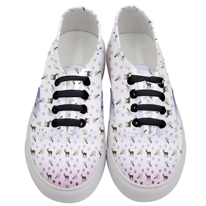 Ombre Deer Pattern Women s Classic Low Top Sneakers