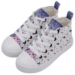 Ombre Deer Pattern Kid s Mid-top Canvas Sneakers