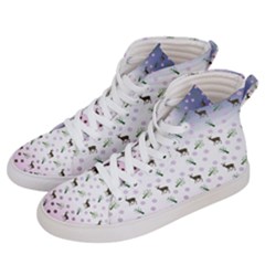 Ombre Deer Pattern Men s Hi-top Skate Sneakers by snowwhitegirl