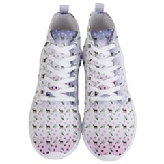 Ombre Deer Pattern Men s Lightweight High Top Sneakers