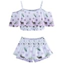 Ombre Deer Pattern Kids  Off Shoulder Skirt Bikini View1