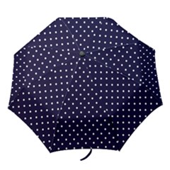 Little  Dots Navy Blue Folding Umbrellas by snowwhitegirl