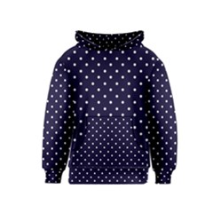 Little  Dots Navy Blue Kids  Pullover Hoodie by snowwhitegirl