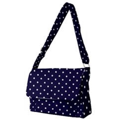 Little  Dots Navy Blue Full Print Messenger Bag