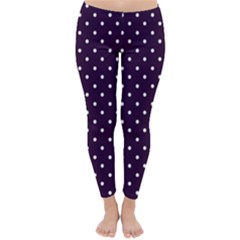 Little  Dots Purple Classic Winter Leggings by snowwhitegirl