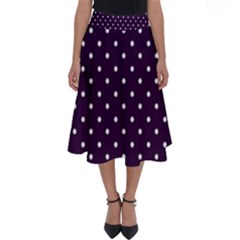 Little  Dots Purple Perfect Length Midi Skirt