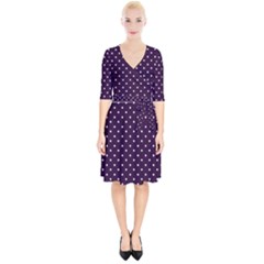 Little  Dots Purple Wrap Up Cocktail Dress by snowwhitegirl