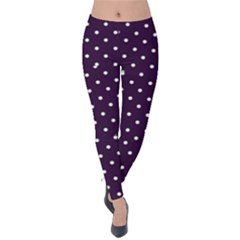 Little  Dots Purple Velvet Leggings by snowwhitegirl