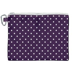 Little  Dots Purple Canvas Cosmetic Bag (xxl)