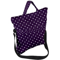 Little  Dots Purple Fold Over Handle Tote Bag by snowwhitegirl