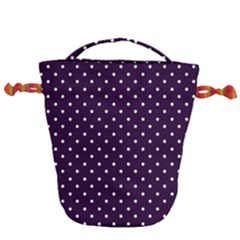 Little  Dots Purple Drawstring Bucket Bag