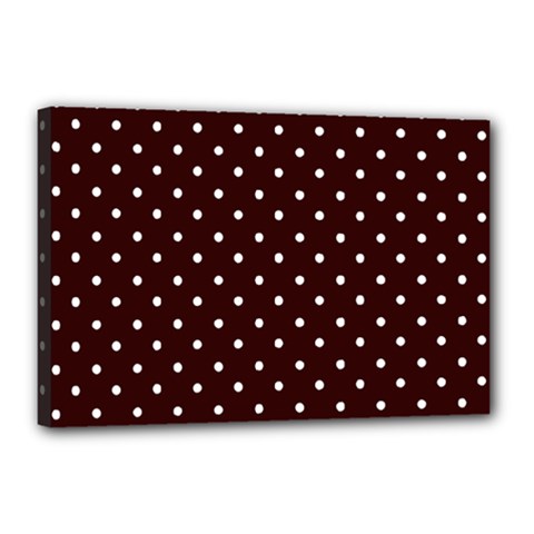 Little  Dots Maroon Canvas 18  X 12  (stretched) by snowwhitegirl