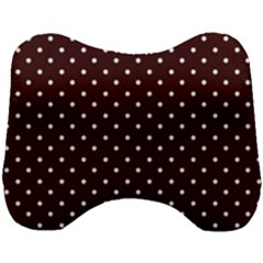 Little  Dots Maroon Head Support Cushion