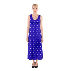 Little  Dots Royal Blue Sleeveless Maxi Dress by snowwhitegirl