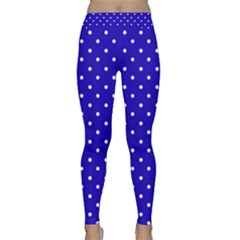 Little  Dots Royal Blue Classic Yoga Leggings by snowwhitegirl